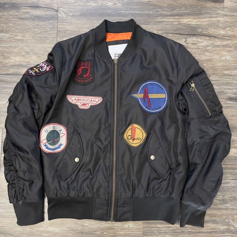 Uncle Ralph Bomber Jacket POW/MIA Commemorative Fighter Pilot Jacket Men M EUC